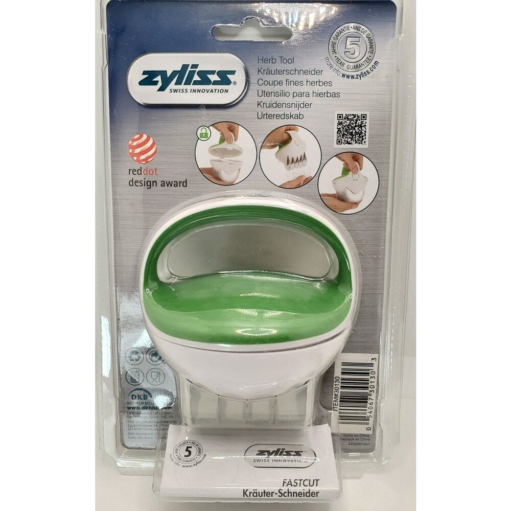 Fresh Herb Mincer Rotary Cutter Cilantro Rosemary Steel Blades Kitchen Gadget